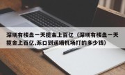 深圳有楼盘一天揽金上百亿（深圳有楼盘一天揽金上百亿,泺口到遥墙机场打的多少钱）