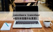 cancelaura（cancelaura活力分流是什么意思）