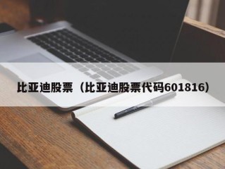 比亚迪股票（比亚迪股票代码601816）