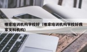 哪家培训机构学校好（哪家培训机构学校好我家文科机构）