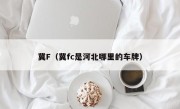 冀F（冀fc是河北哪里的车牌）