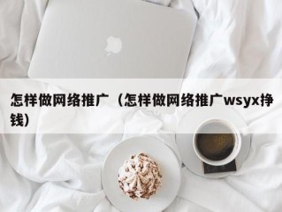 怎样做网络推广（怎样做网络推广wsyx挣钱）