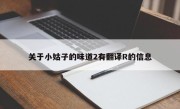 关于小姑子的味道2有翻译R的信息