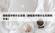 编程是学些什么东西（编程是学些什么东西初中生）